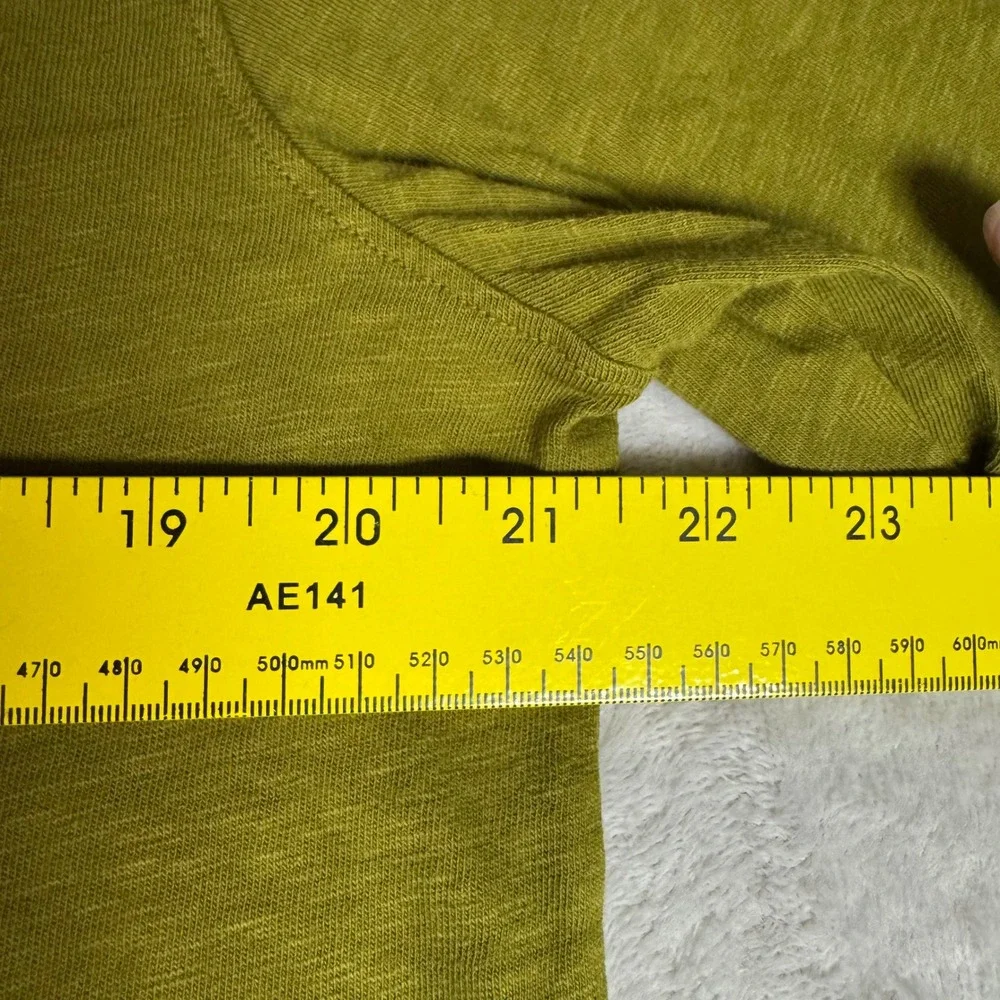 NWOT American Giant Mens Long Sleeve Crew Neck T-Shirt M Olive Green Slub Cotton - Picture 6 of 8